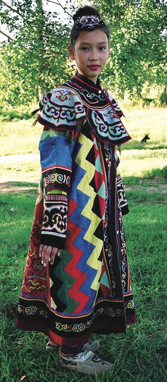 Nanai girl in a wedding dress.